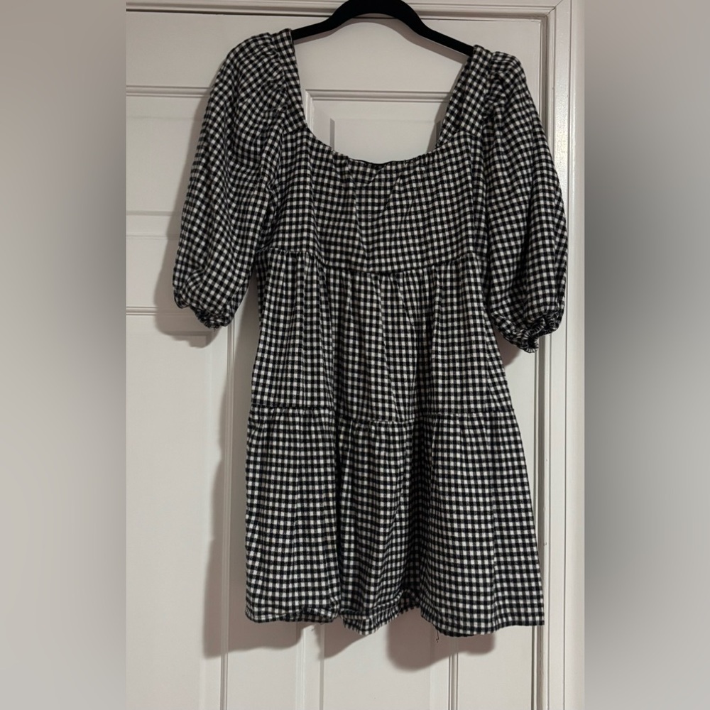 Harper Heritage 
Black Gingham Mini Dress